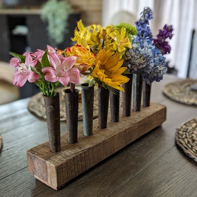 Rustic Industrial Cone Vase Centerpiece