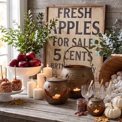 Rustic Jack O Lantern Cauldrons Set of 3