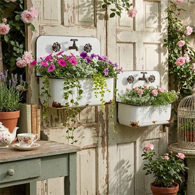 Rustic Kitchen Sink Wall Planter