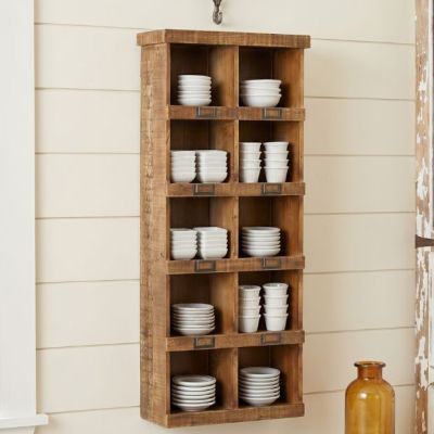 Rustic Label Wall Shelf