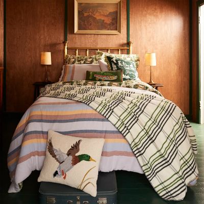 Rustic Lodge Plaid Throw Blanket