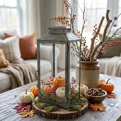 Rustic Market Candle Lantern