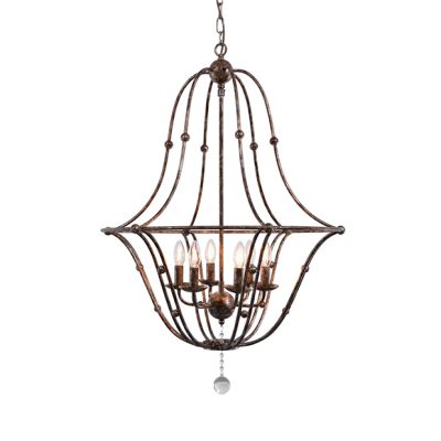 Rustic Metal Cage Chandelier