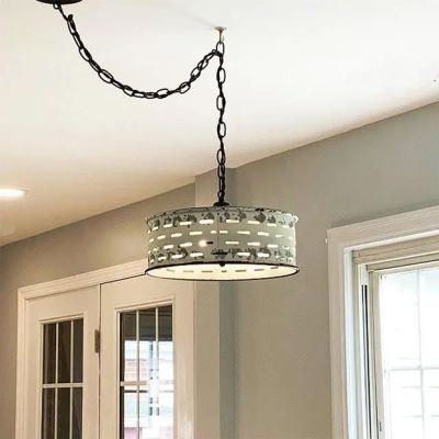 Rustic Metal Farmhouse Hanging Chandelier