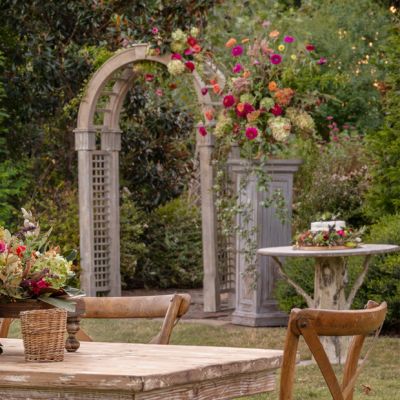 Rustic Metal Garden Arbor