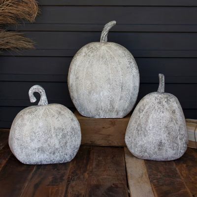 Rustic Metal Pumpkin Figures Set of 3