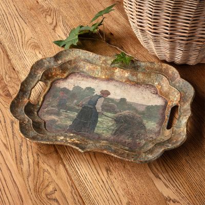 Rustic Morning Chores Serving Tray