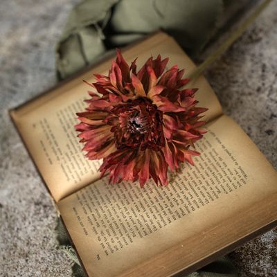 Rustic Orange Faux Daisy Stem Set of 6