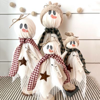 Rustic Primitive Christmas Snowmen