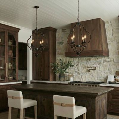 Rustic Quatrefoil Pendant Chandelier
