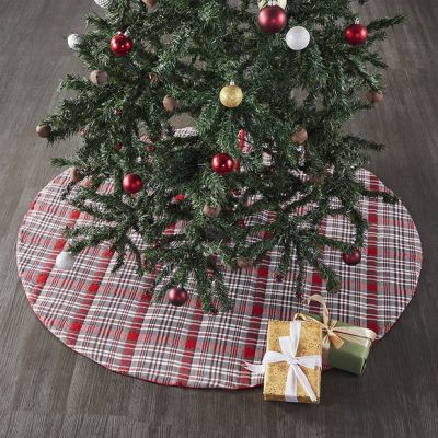 Rustic Red Plaid Tree Skirt 48 Inch