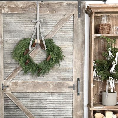 Rustic Sliding Barn Door With Rail