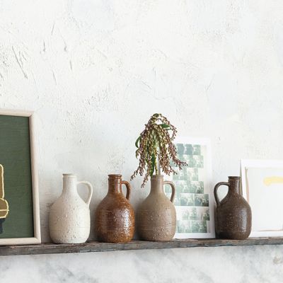 Rustic Stoneware Decorative Jug Set of 4