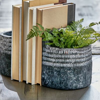 Rustic Terracotta Bookend Utensil Holder