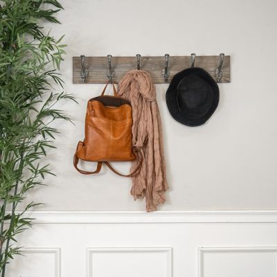 Rustic Wall Hook Wood Rack