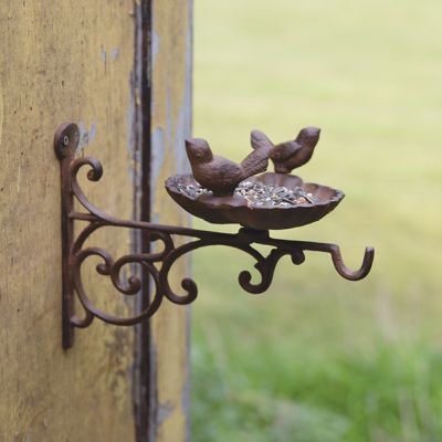 Rustic Wall Mount Rotating Bird Feeder