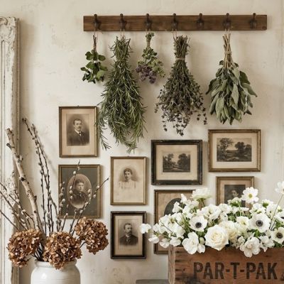 Rustic Wood and Iron Wall Hook Rack