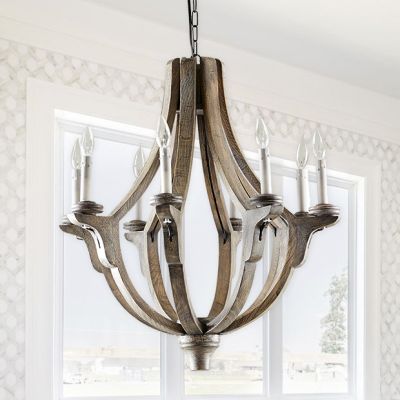 Rustic Wood Chandelier