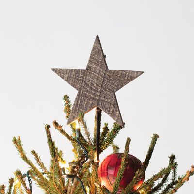 Rustic Wood Christmas Star Tree Topper