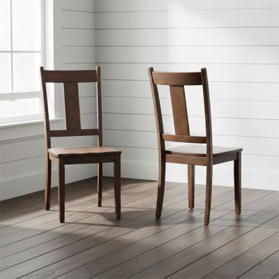 Rustic Wood Dining Chair Set of 2