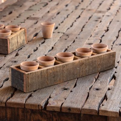 Rustic Wood Planter Box