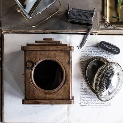 Rustic Wooden Clock Box