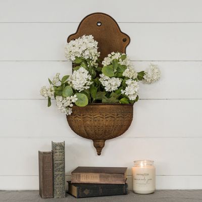 Rusty Metal Hanging Wall Planter
