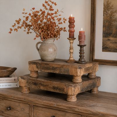 Salvaged Wood Tea Table Riser