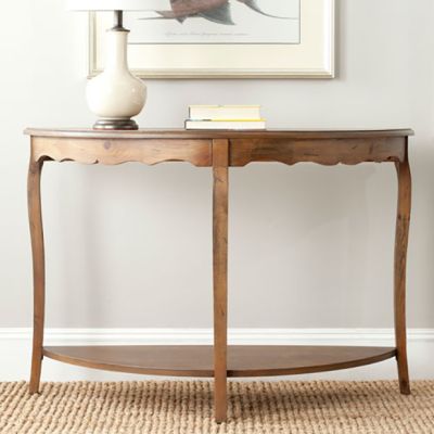 Scalloped Apron Demilune Console