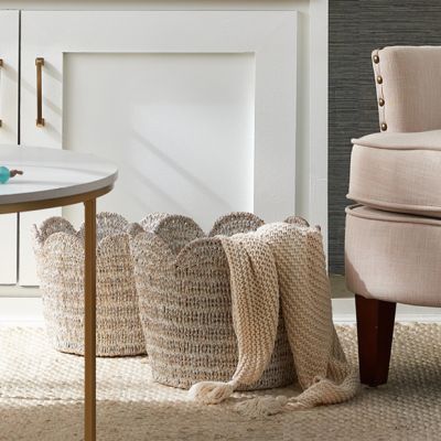 Scalloped Basket Set of 2