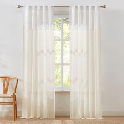 Scalloped Edge Eyelet Curtain Panel Set of 2