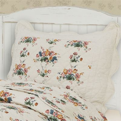 Scalloped Floral Quilted Standard Sham