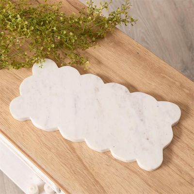 Scalloped Marble Serving Board