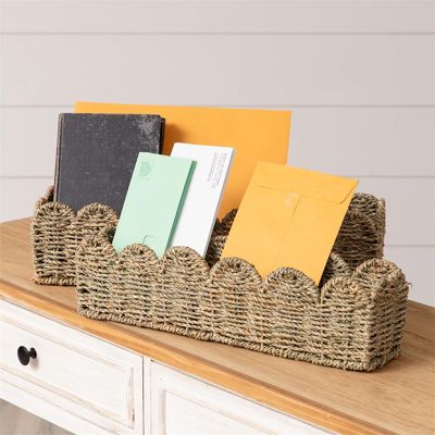 Scalloped Seagrass Nesting Baskets Set of 2