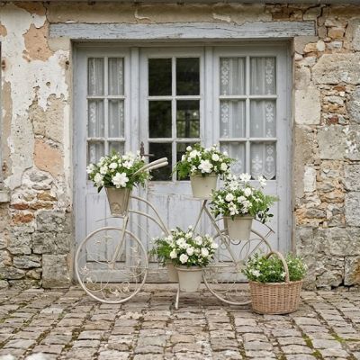 Scroll Bike Tiered Plant Stand