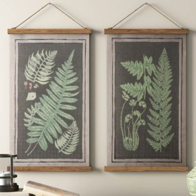 Scroll Canvas Fern Wall Art Set of 2