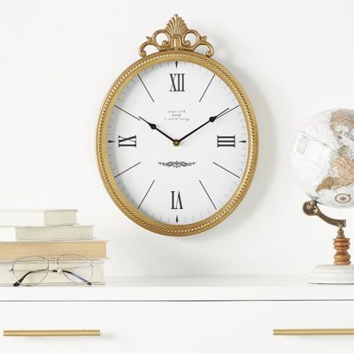 Scrolled Finial Wall Clock