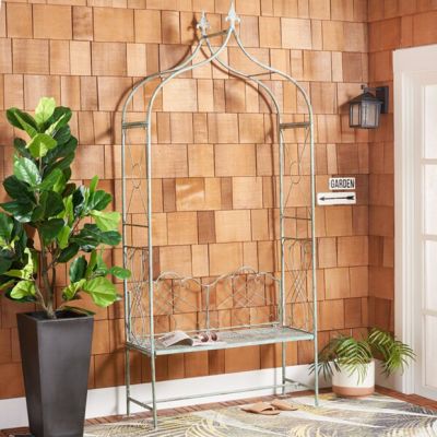 Scrolled Metal Arbor Bench