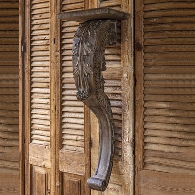 Scrolled Pine Bracket Shelf