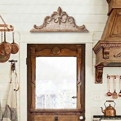 Scrolled Rustic Architectural Wall Hanging