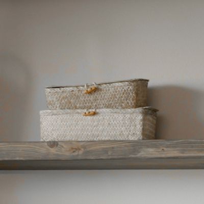 Coastal Seagrass Storage Box Set of 2