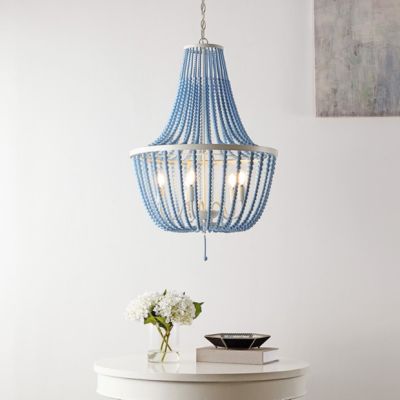 Seaside Cottage Blue Bead Chandelier