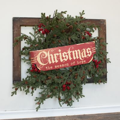 Season Of Hope Metal Christmas Sign