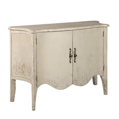 Shabby Chic Scalloped Door Cabinet