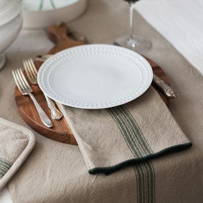 Signature Striped Vintage Bistro Collection Dinner Napkin Set of 4