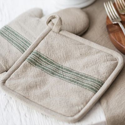 Signature Striped Vintage Bistro Collection Pot Holder Set of 2