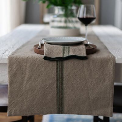 Signature Striped Vintage Bistro Collection Table Runner