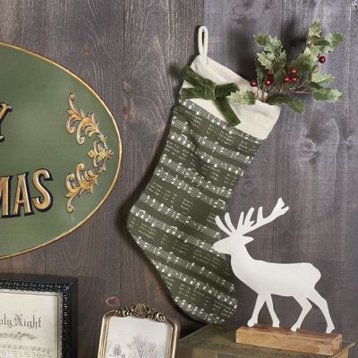 Silent Night Sheet Music Christmas Stocking Set of 2