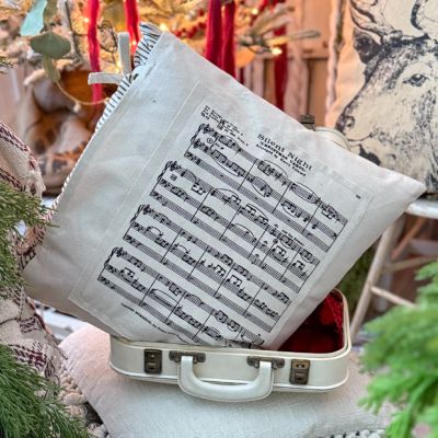 Silent Night Slip Cover Accent Pillow