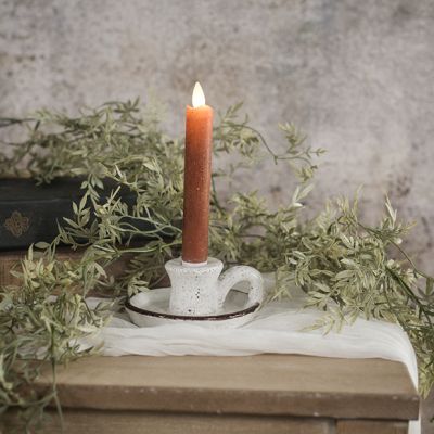 Simple Classics Terracotta Taper Candle Holder with Handle